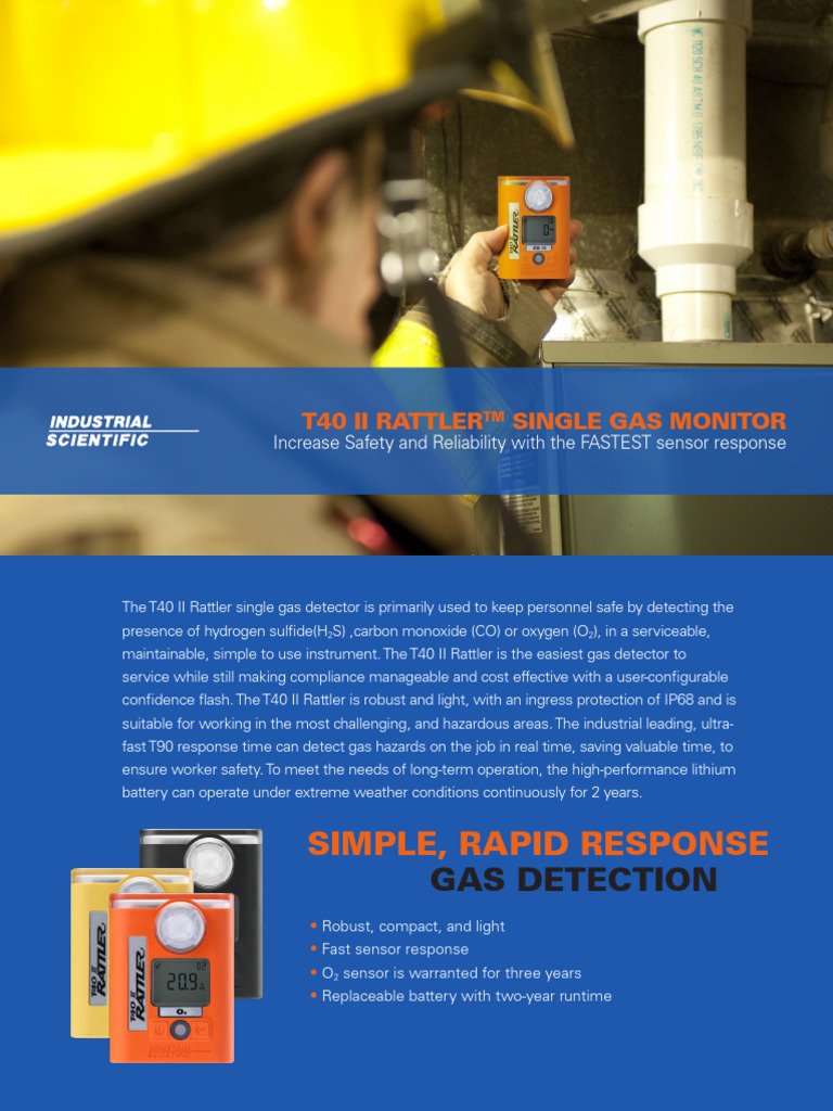 T40 II Rattler Gas Detector Overview | PDF | Gases | Materials