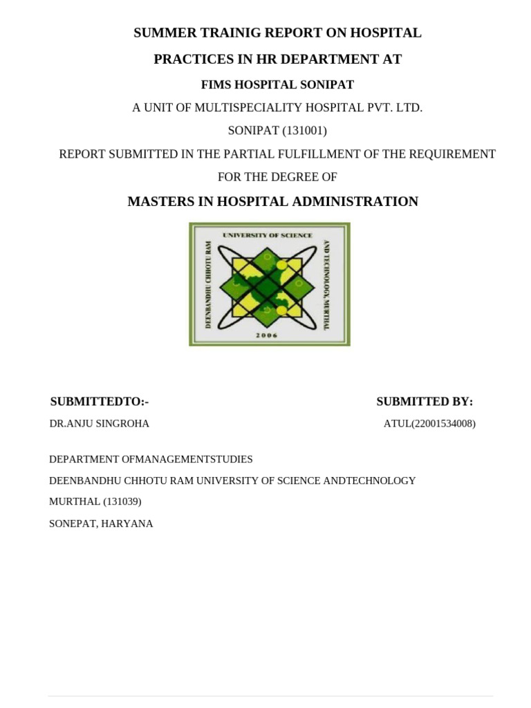 Summer Internship Report - 01111 | PDF