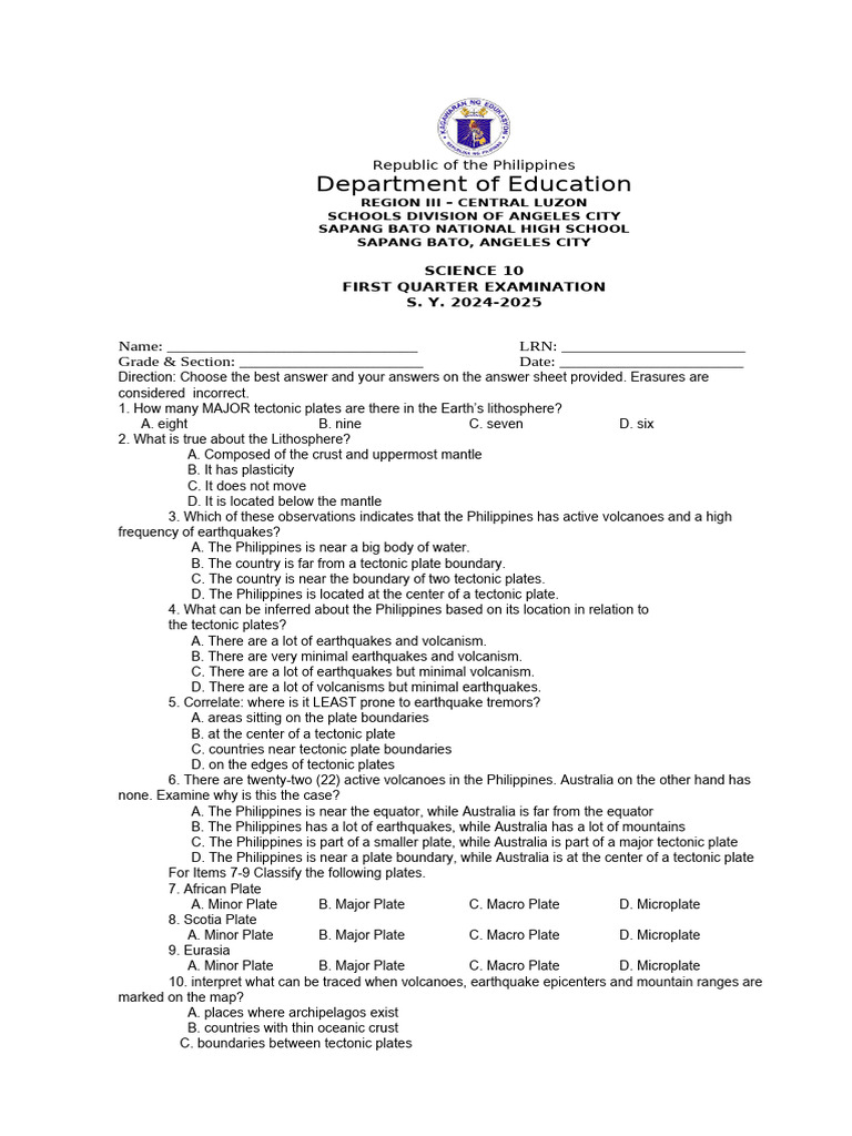 Q1 Ptest | PDF