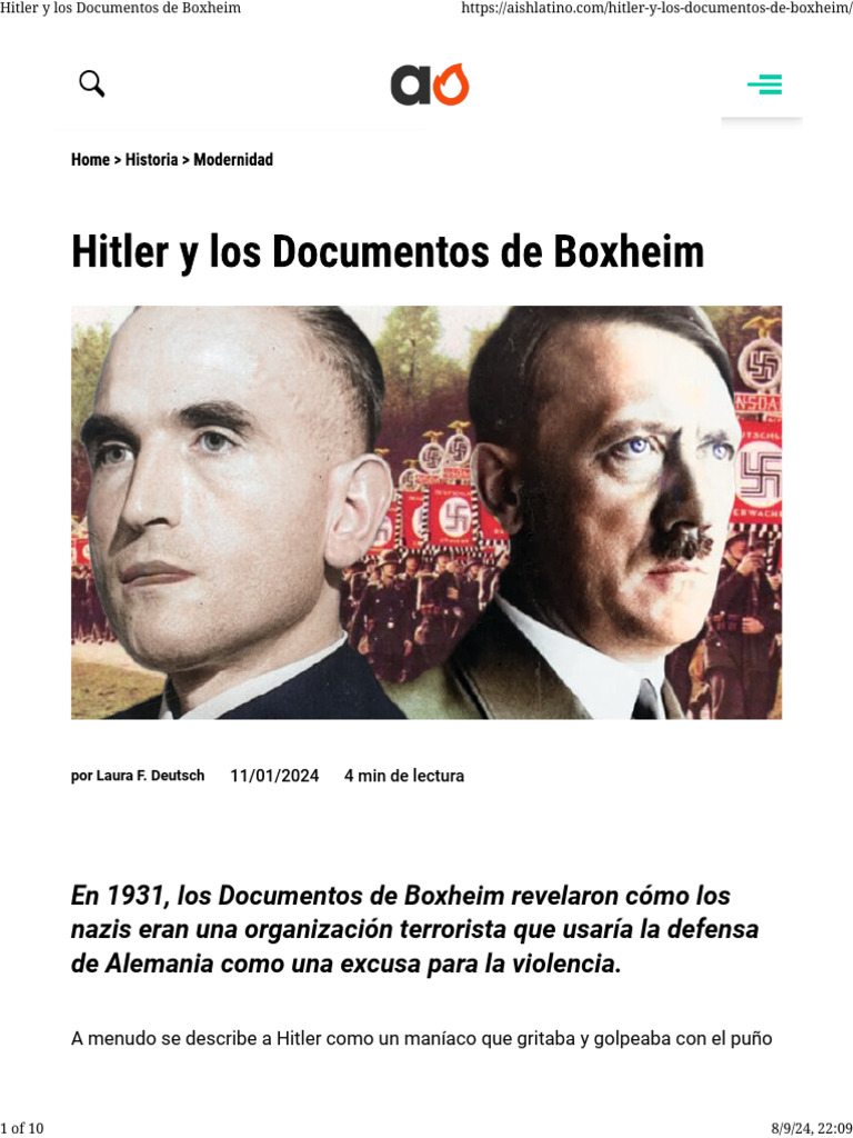 Documentos de Boxheim: Revelaciones Nazi | PDF | Alemanha nazista ...