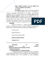 Recurso contra sentença de revelia por nulidade de citação