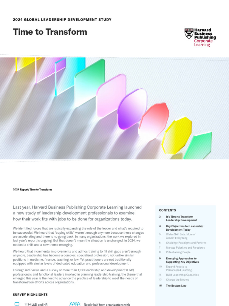 2024 Global Leadership Development Insights | PDF | Leadership | Learning