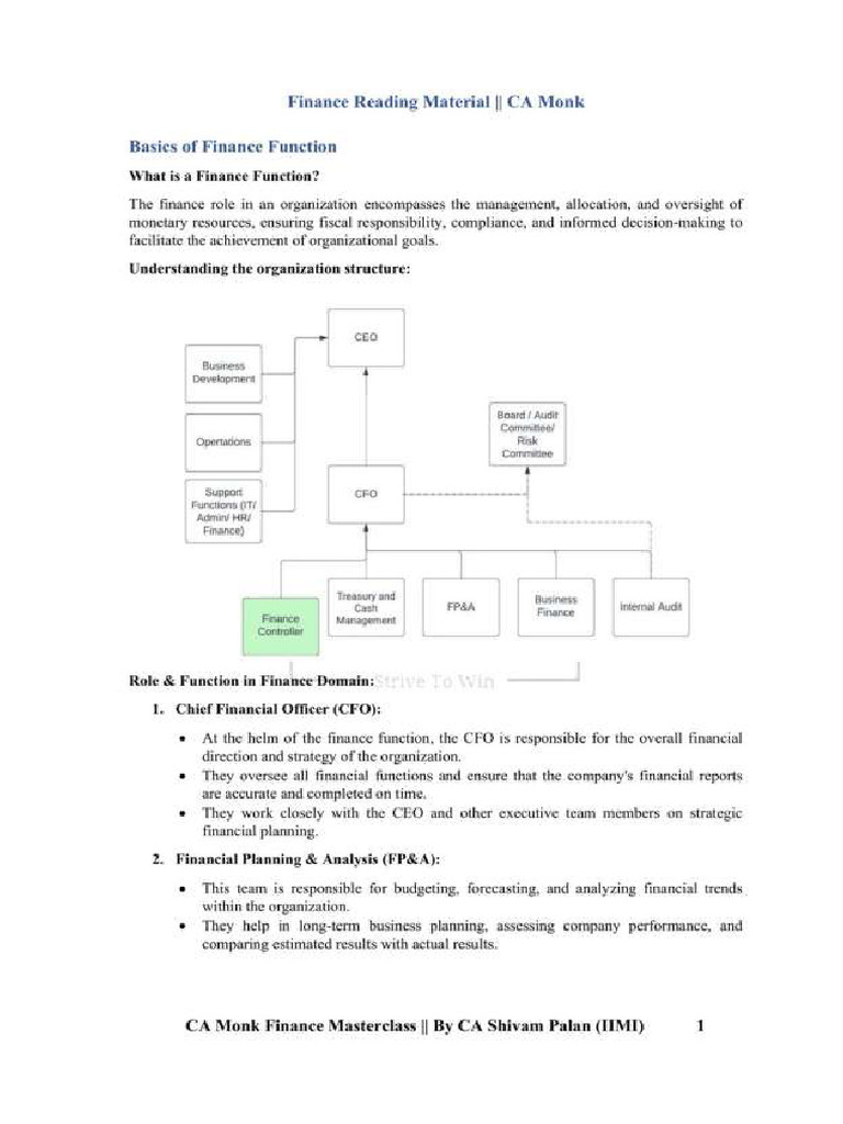 Finance Master Notes - 20240909 | PDF