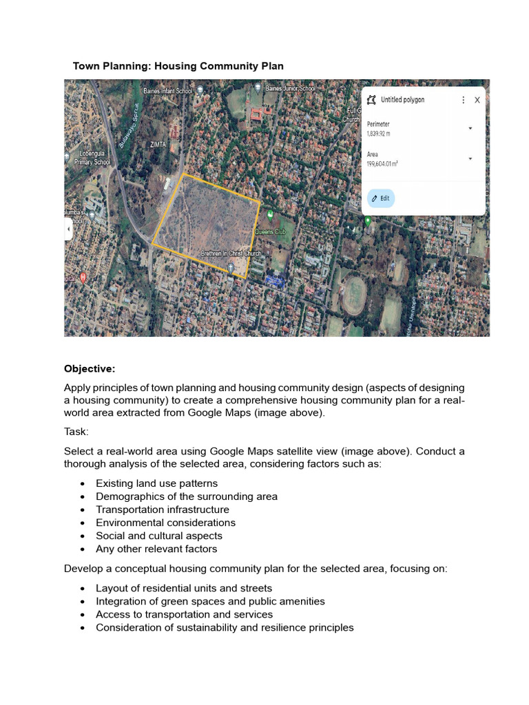 Town Planning - Assignment 1 | PDF