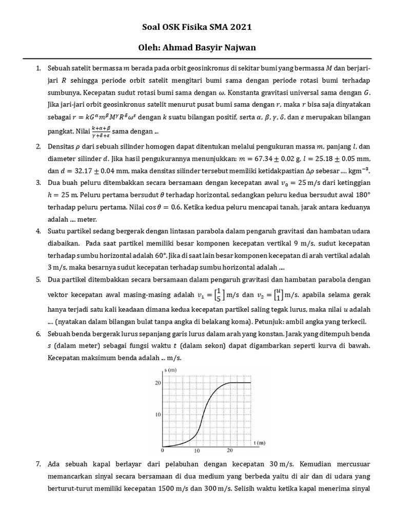Soal osk fisika 2021 1 pdf