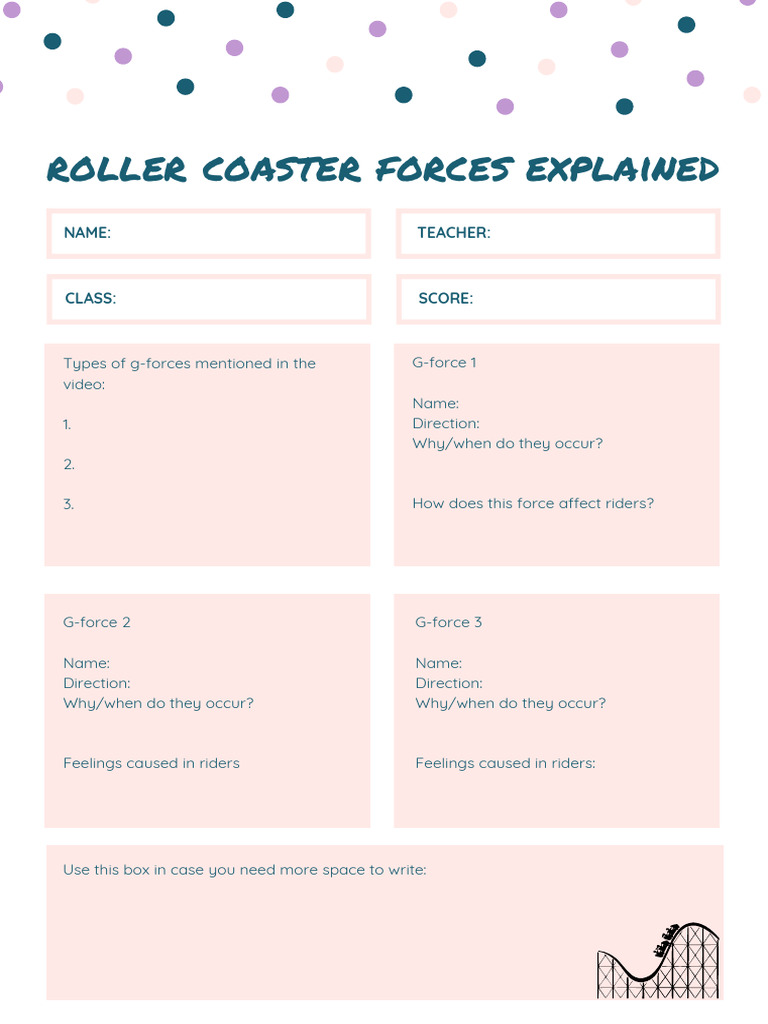 Roller Coaster Forces Explained PDF