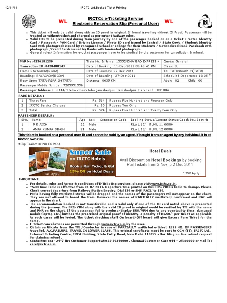 Ticket | PDF | Identity Document | Ticket (Admission)