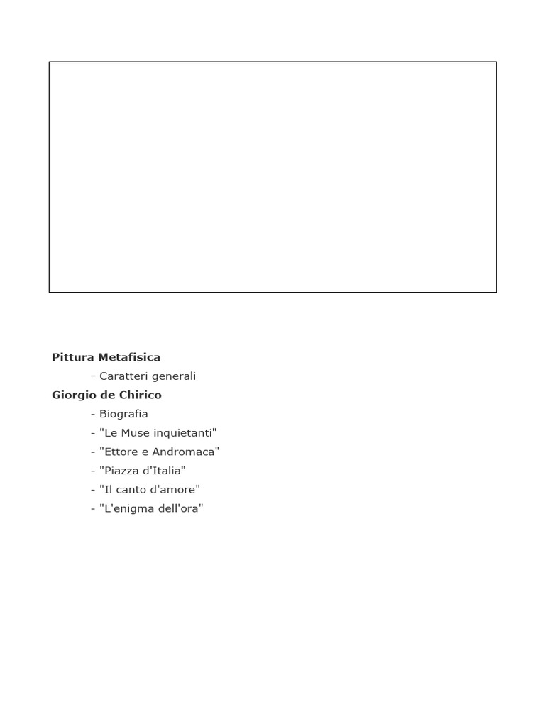 La Pittura metafisica PDF