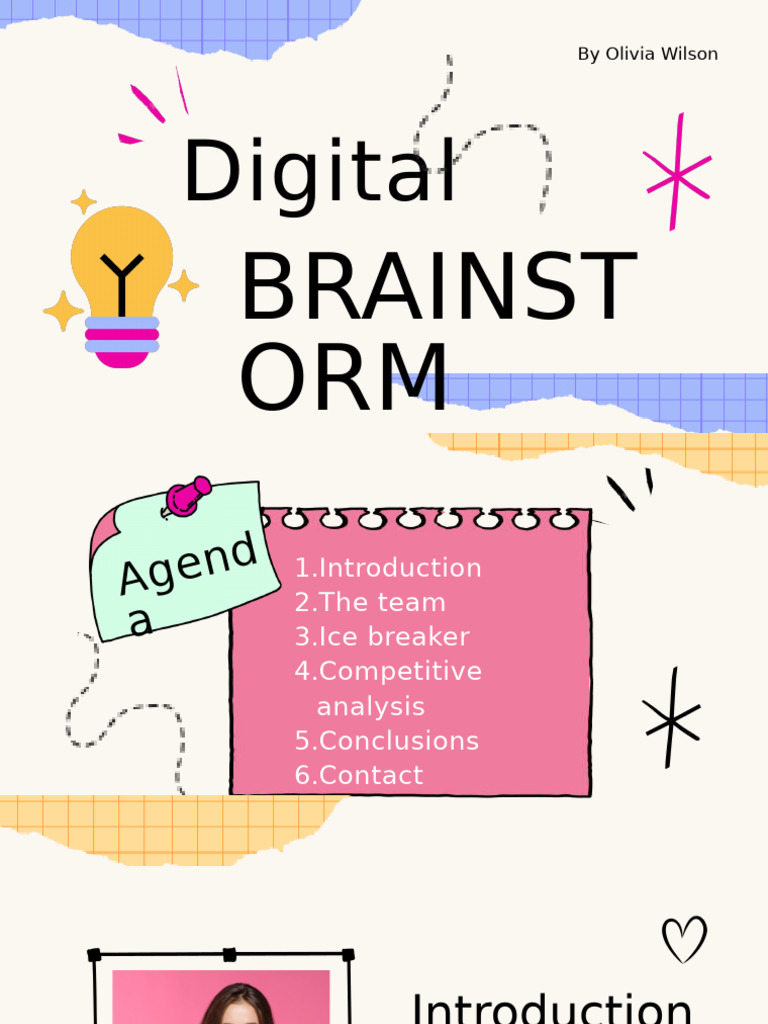 Blue and Yellow Playful Doodle Digital Brainstorm Presentation | PDF ...