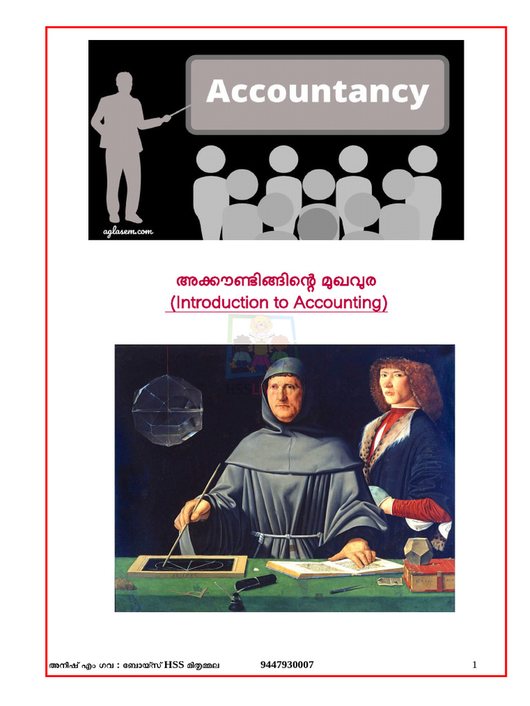 Hsslive Xi Accountancy CH 1 Mal Aneesh | PDF | Investing | Finance ...