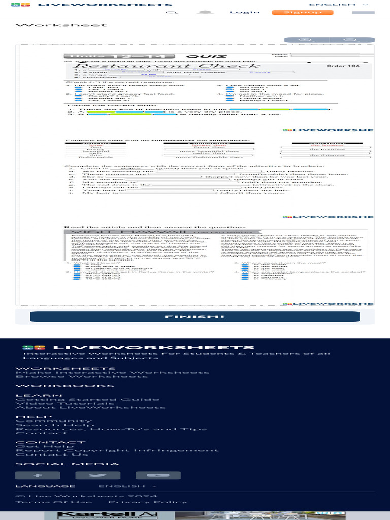 Worksheet Live Worksheets PDF