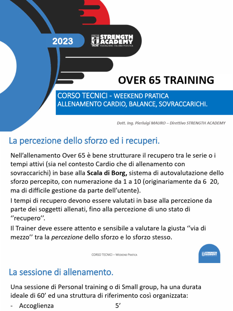 Over 65 - 11 - PRATICA - Allenamento | PDF