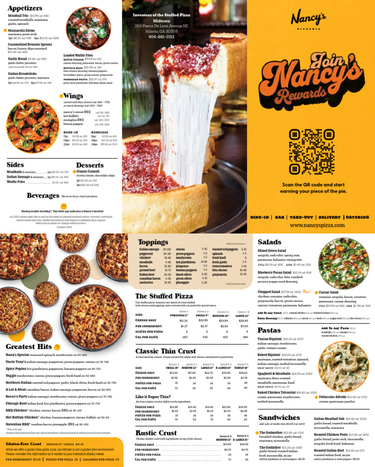Nancys Menu GA Midtown 1 | PDF