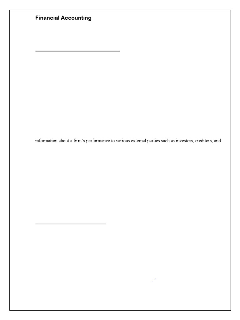 Financial Accounting Chapter 1 Basic | PDF