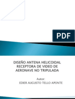 Diseño Antena Helicoidal Receptora de Video de Aeronave