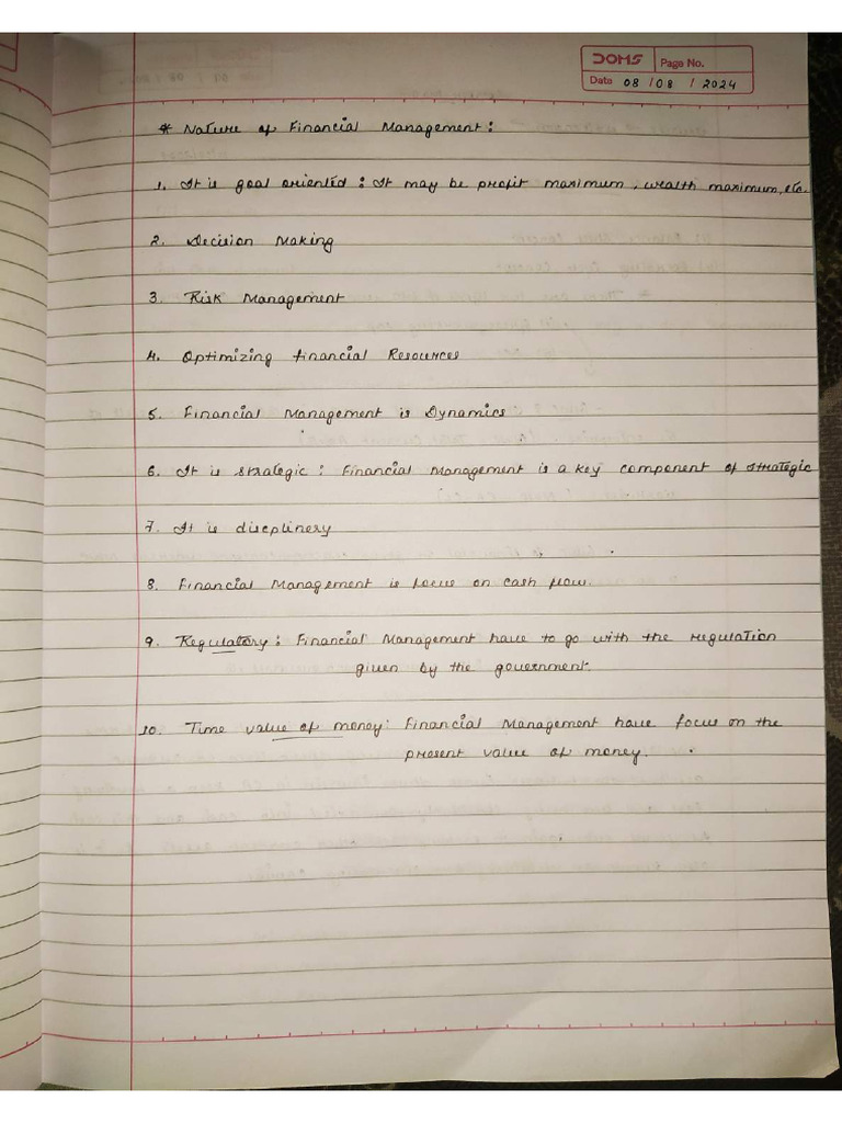 FM Notes Till 23rd Aug | PDF