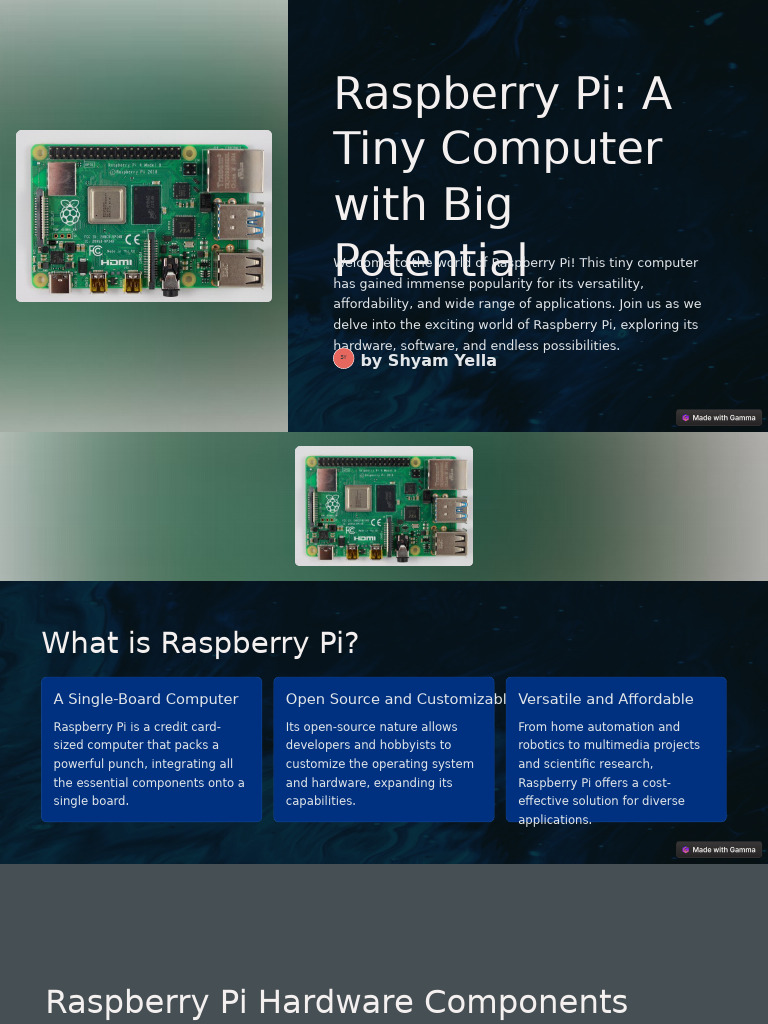 Raspberry Pi A Tiny Computer With Big Potential | PDF