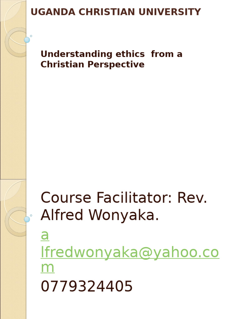 Christian Ethics Course Overview | PDF | Morality | Social Science