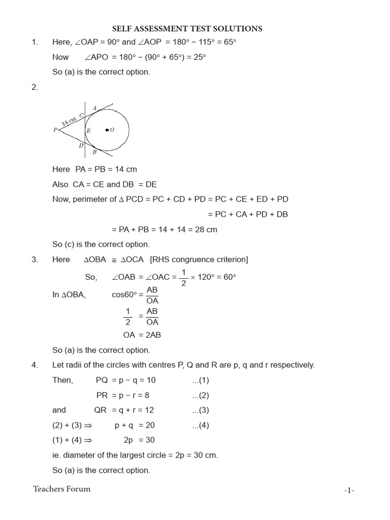 X Maths CH 10 | PDF