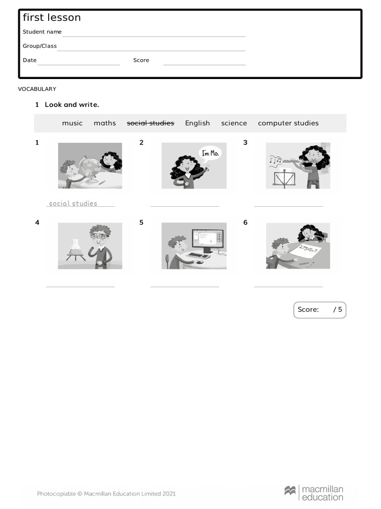 Academy Stars 3 Homework 1 Lesson | PDF