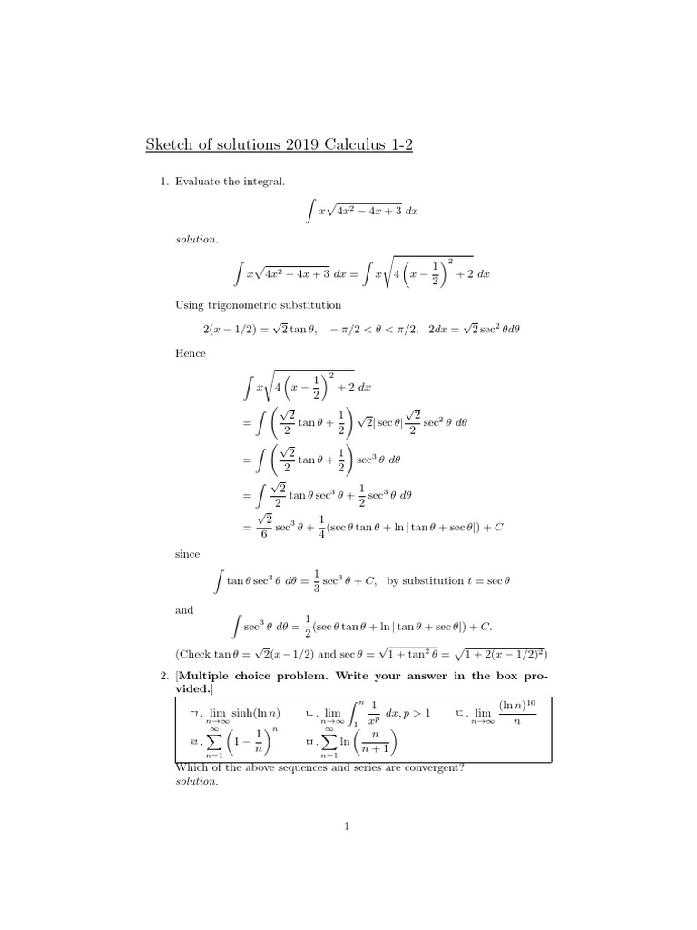 2019a 2 Sol | PDF