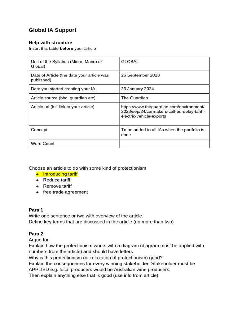 Ia Support | PDF