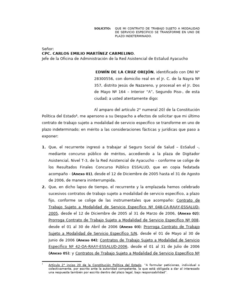 Solicita Cumplimiento de La Sentencia - EsSalud | PDF | Gobierno | Justicia