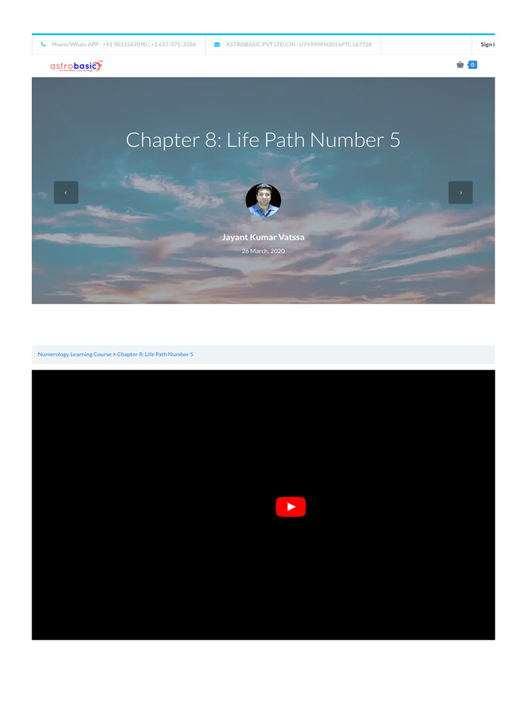 Chapter 8 - Life Path Number 5 - AstroBasic | PDF