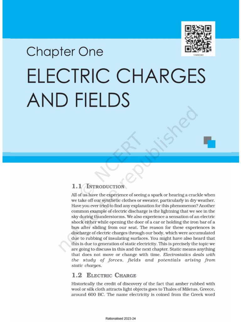 Electric Charges and Fields | PDF
