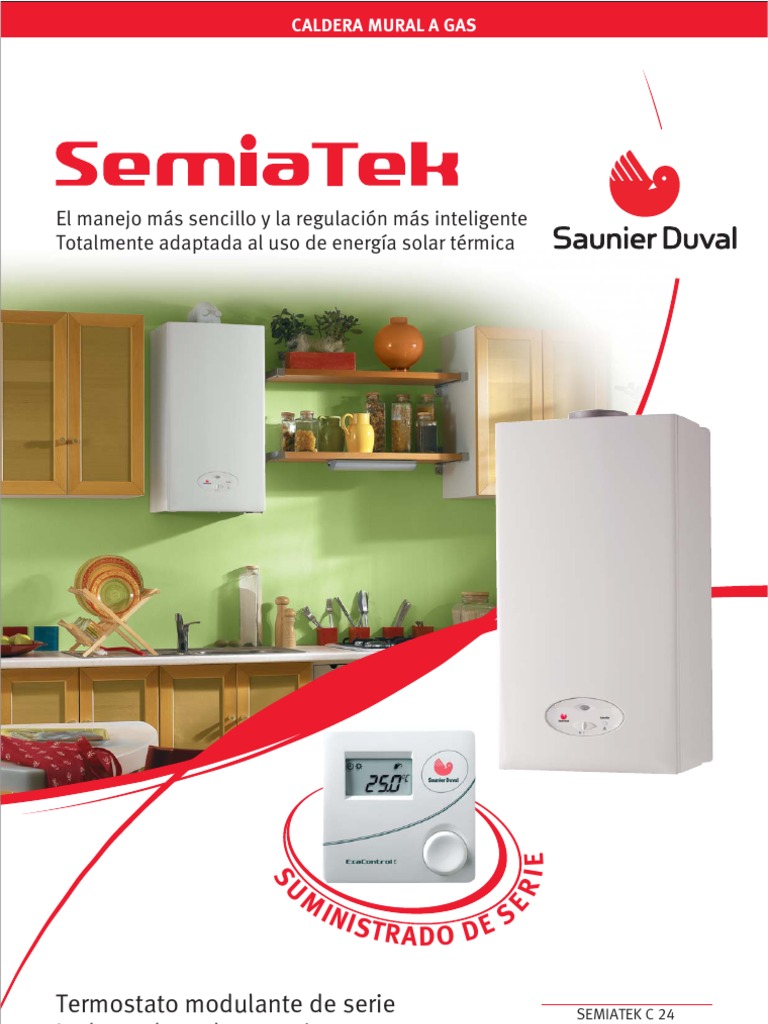 Catalogo Caldera Saunier Duval Semia Tek C24 y F24 Energía solar Caldera