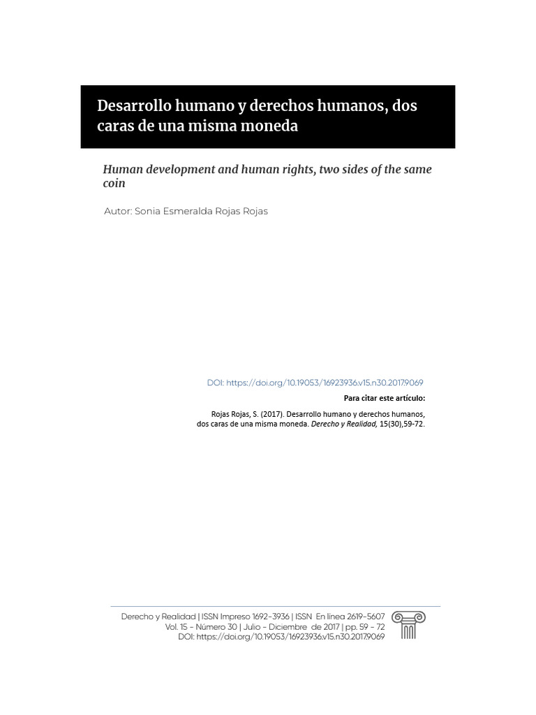 Desarrollo Humano y Derechos Humanos | PDF | Derechos humanos | Política