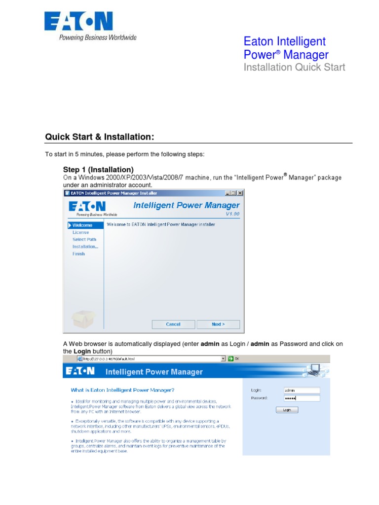 Eaton Quick Start en[1] Login Ip Address