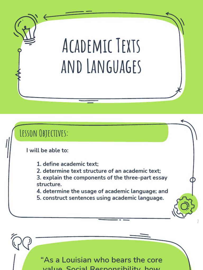APP1 Q1 W3 Academic Texts and Languages | PDF