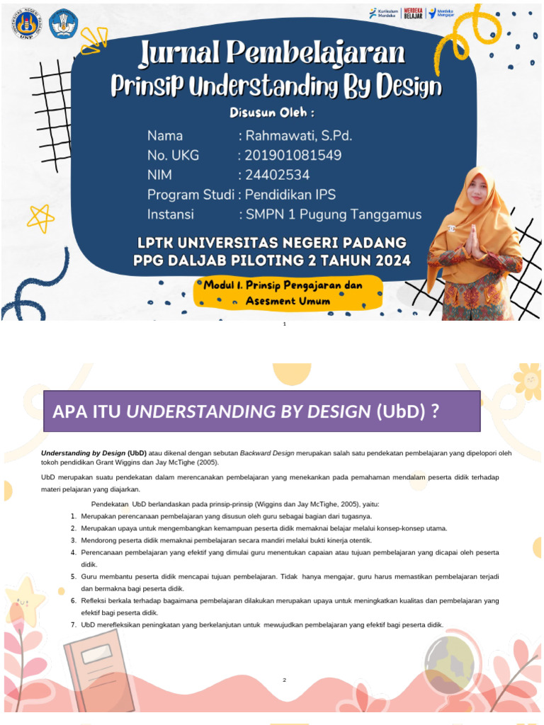 Jurnal Pembelajaran UbD PPG Daljab 2024 | PDF | Karier & Perkembangan ...
