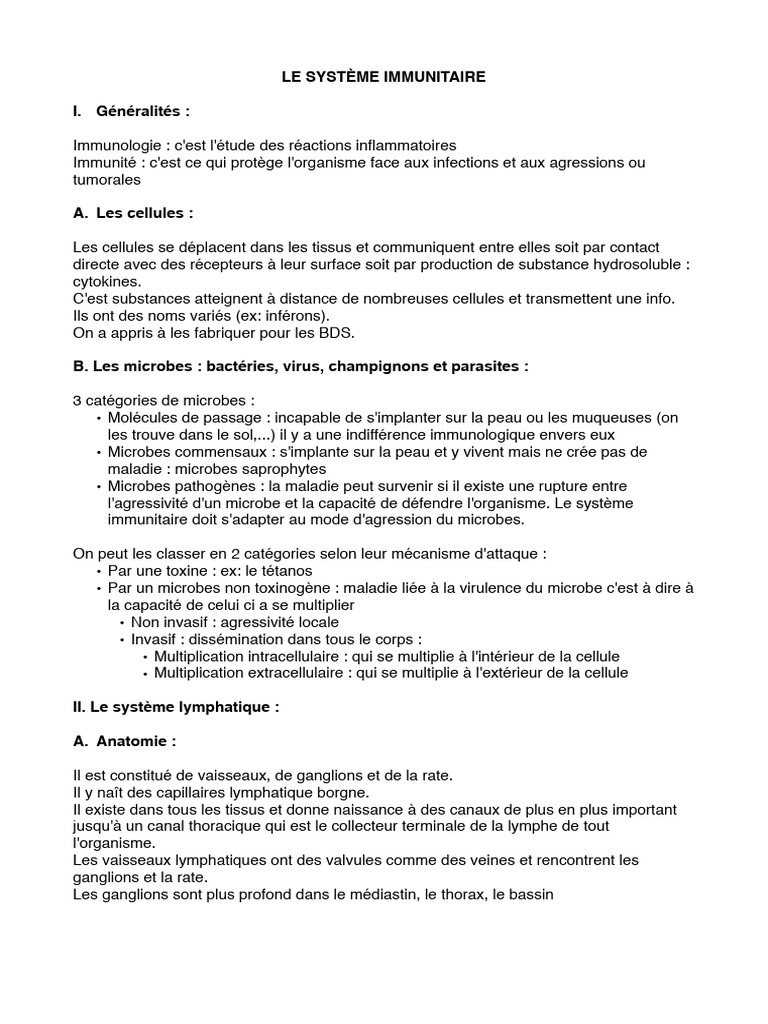 Le Système Immunitaire.2 | PDF