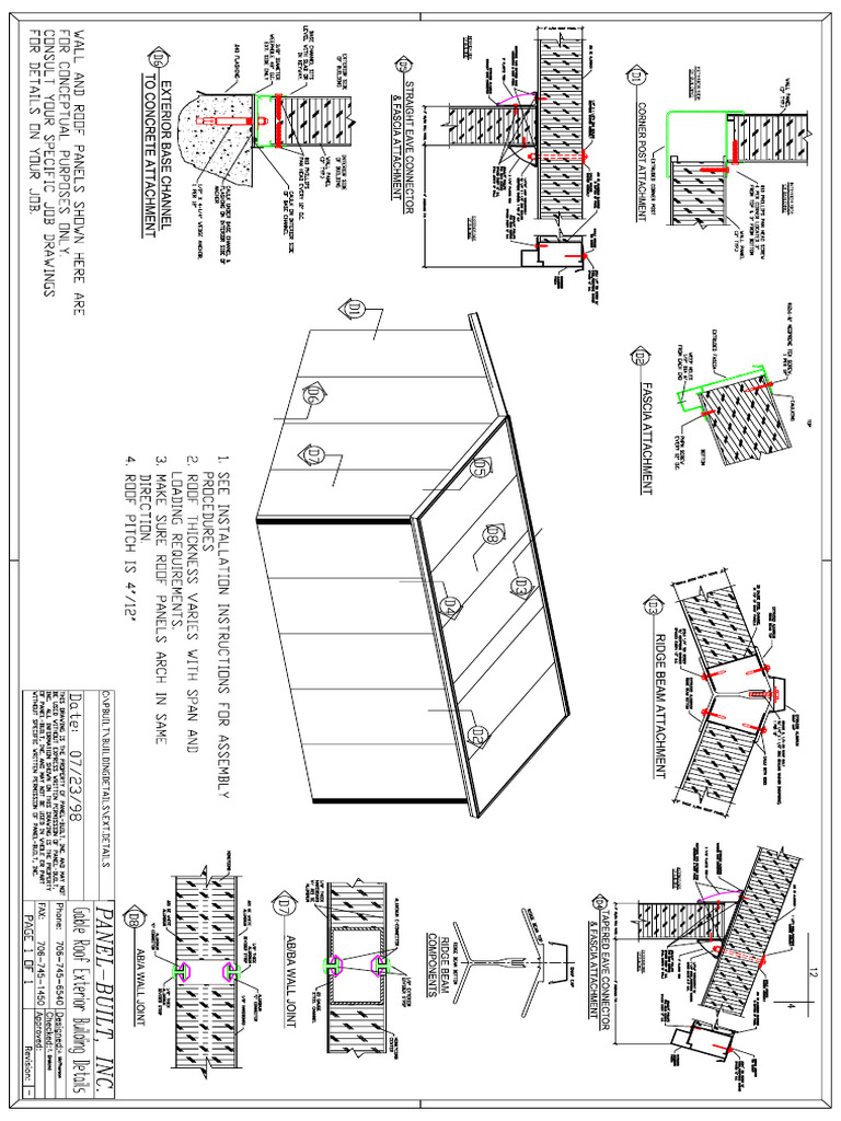 Exterior Details Sheet Gable Roof | PDF