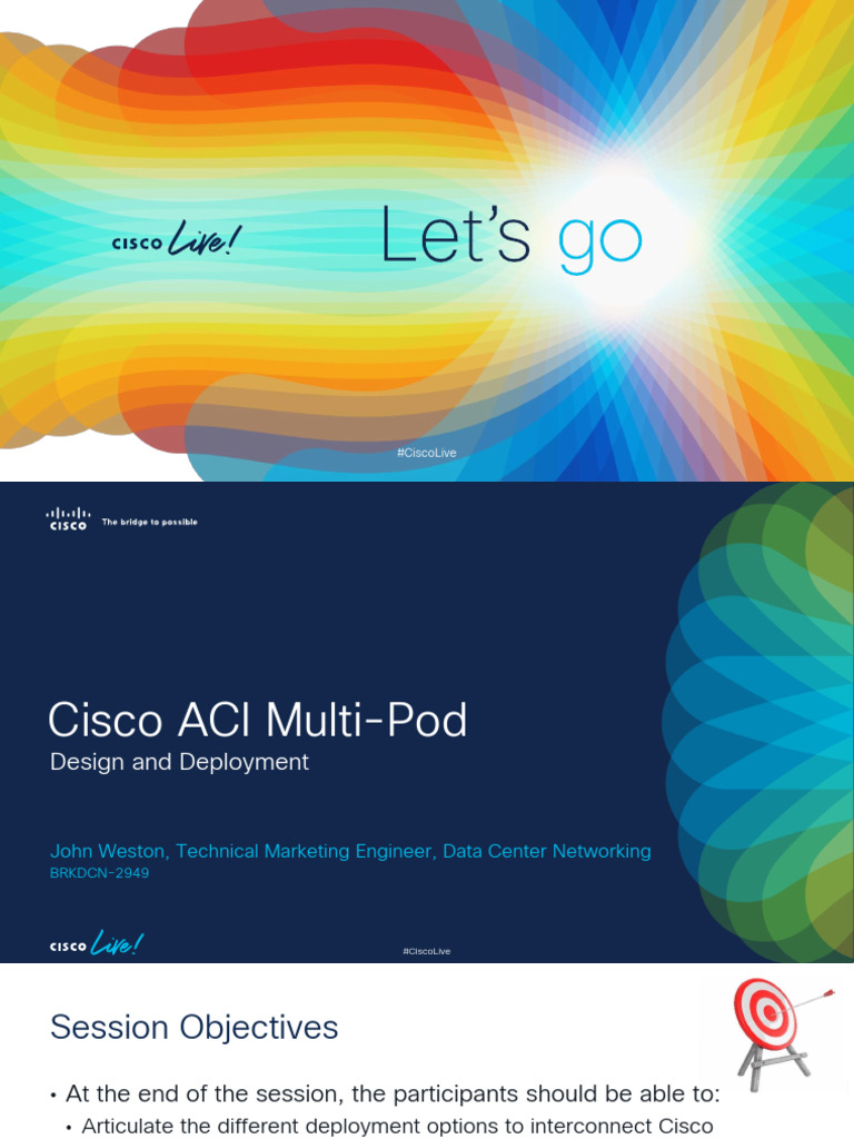 BRKDCN-2949 Cisco ACI Multi-Pod Design and Deployment | PDF