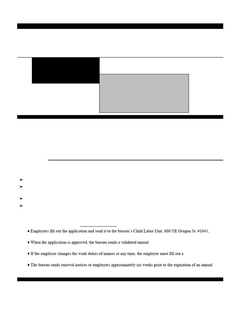 Oregon Minors' Employment Guide | PDF | Employment | Overtime