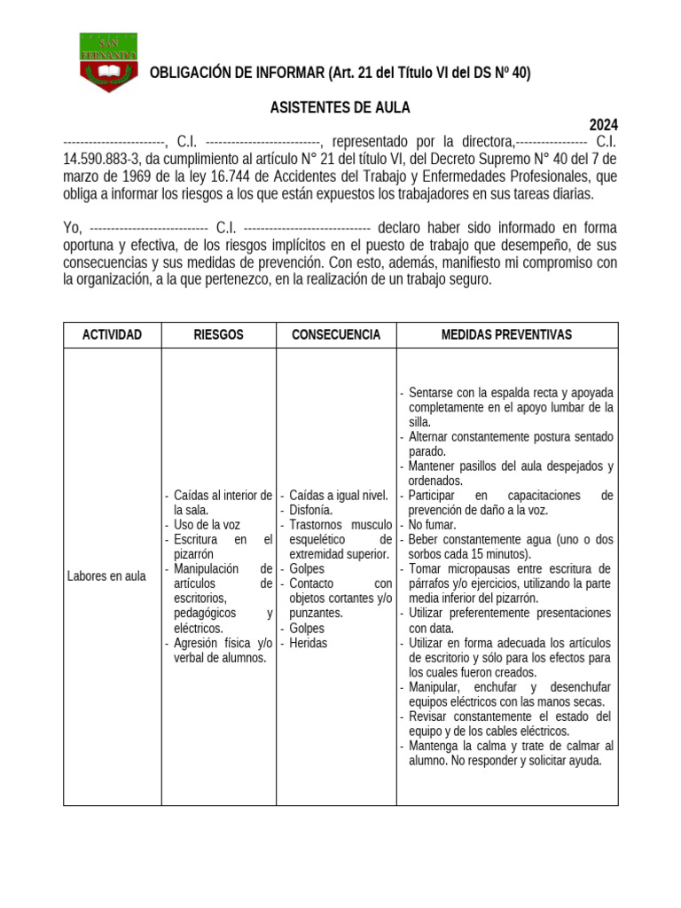 Asistentes de Aula | PDF | Protector solar