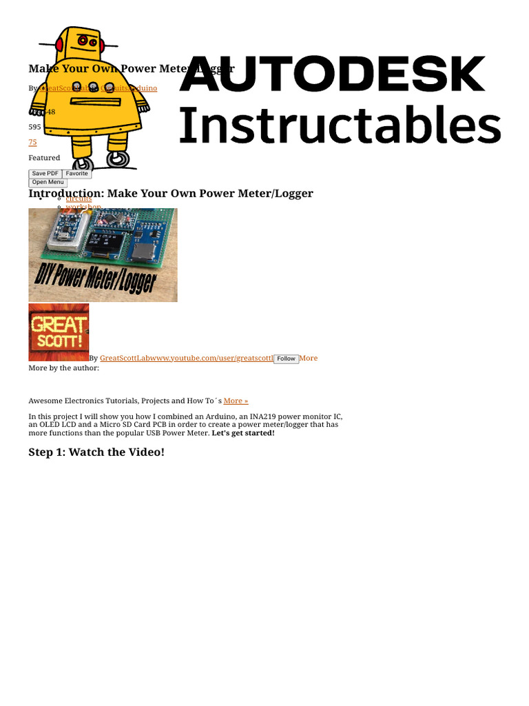 Make Your Own Power Meter - Logger - 5 Steps (With Pictures ...