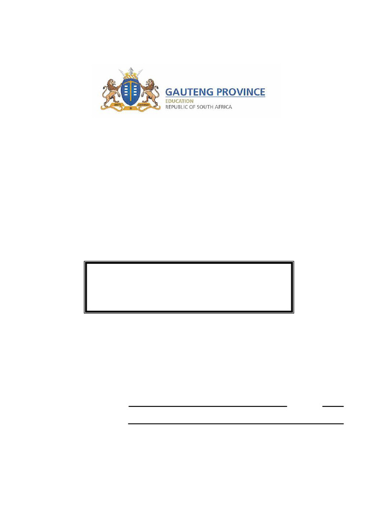GAUTENG DEPARTMENT OF EDUCATION PROVINCIAL EXAMINATION JUNE 2017 GRADE 9 visual data 7