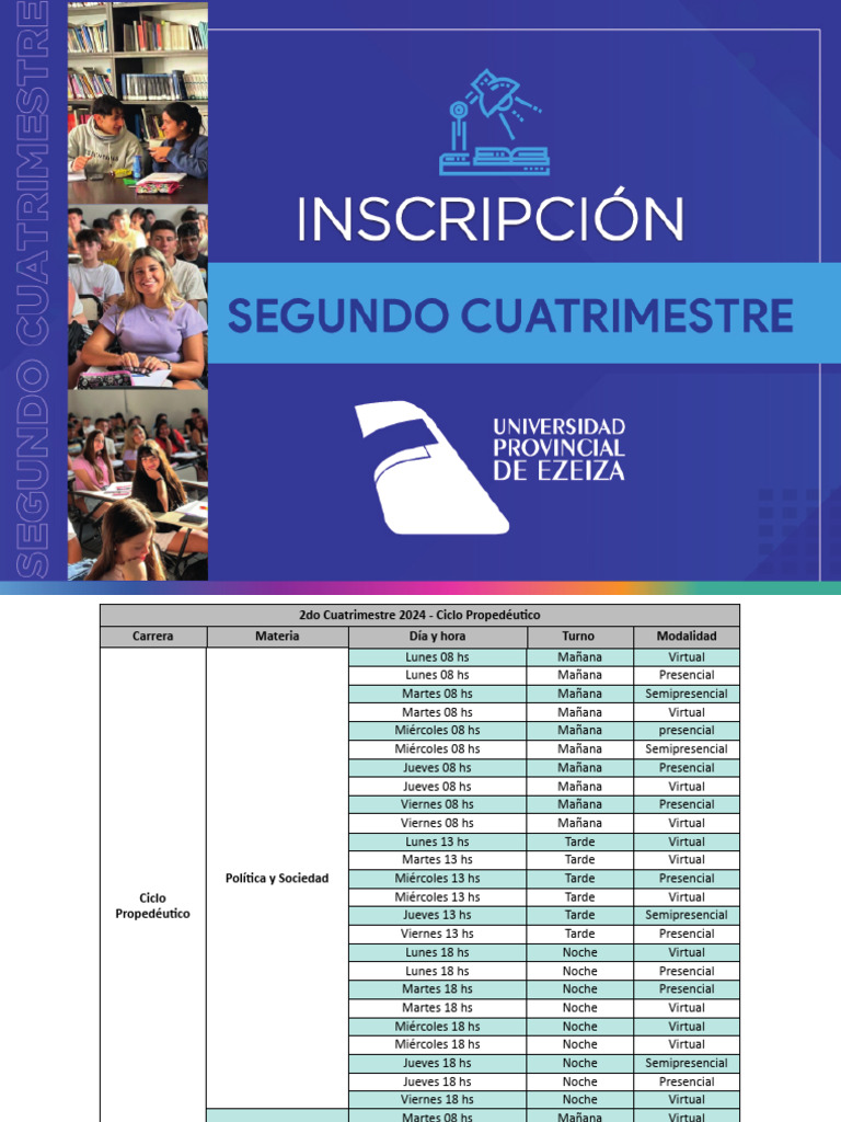 Segundo Cuatrimestre UPE 2024 | PDF