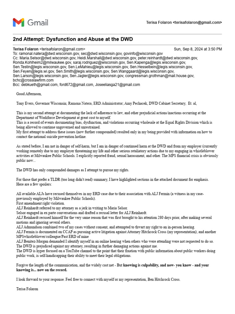 Bias and Dysfunction in WI DWD ERD | PDF | Administrative Law Judge ...
