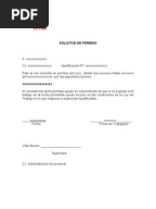 CARTA SOLICITUD VACACIONES