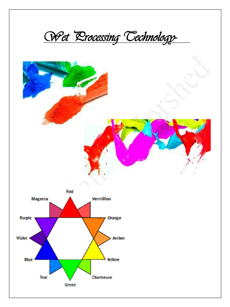 1) Lecture of Textile Coloration-3 | PDF | Water | Magnesium