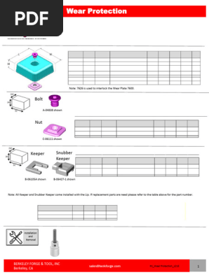 フランツ・ゲルチ 図録 PI0007 - Rev1 - Product Catalog Wear Protection | PDF