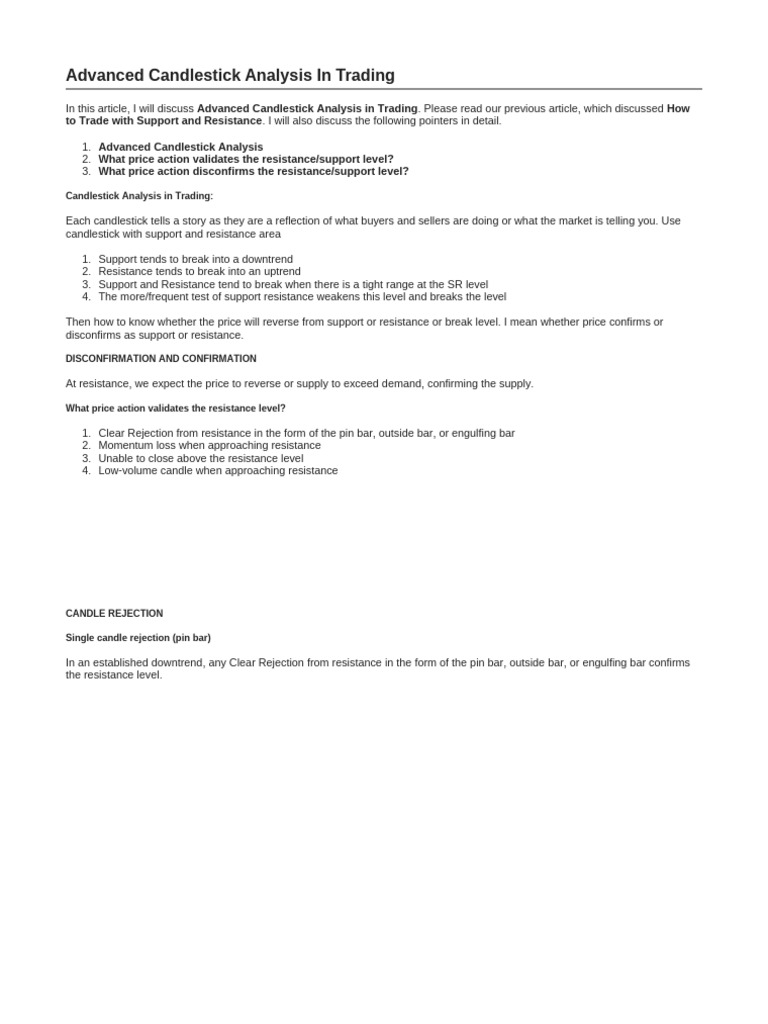 Advanced Candlestick Trading Insights | PDF | Market Trend | Market ...