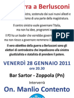 La Guerra A Berlusconi Manlio Contento Gennaio 2011