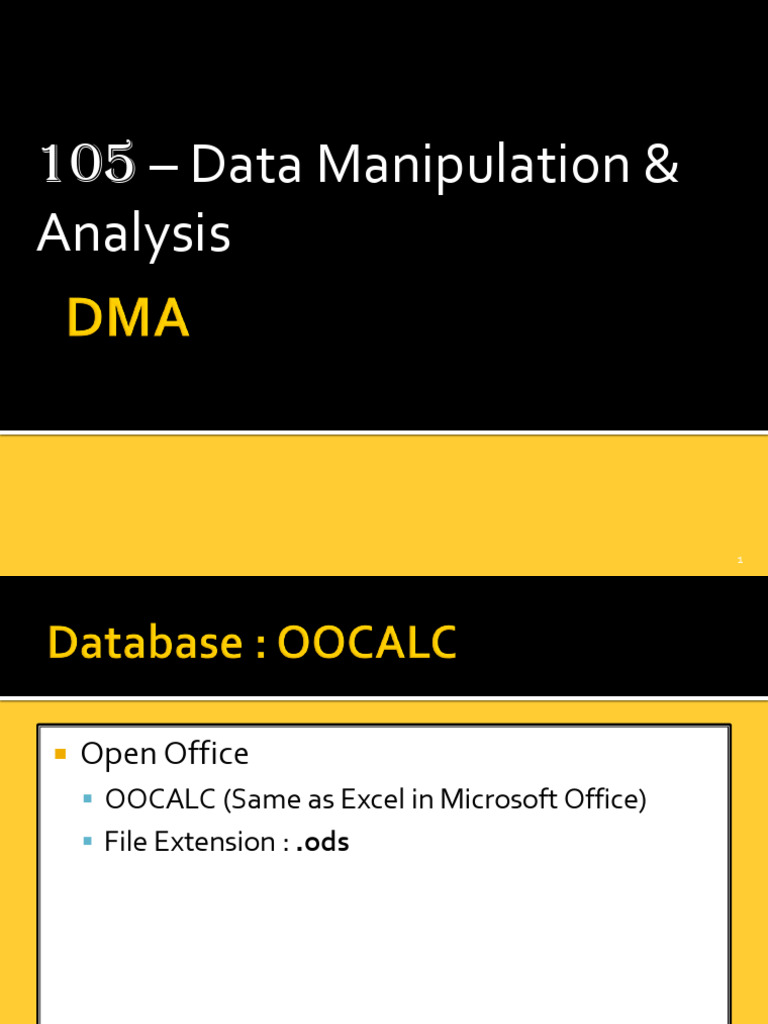 1 Concept of OOCALC | PDF