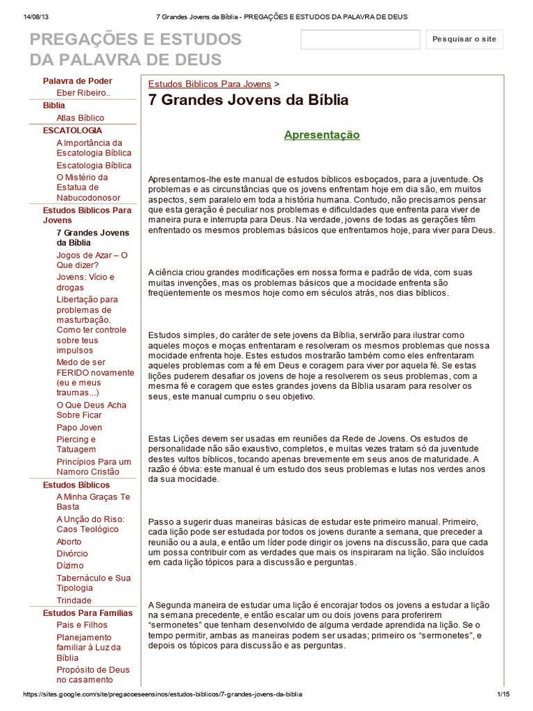 Pregacoes e Estudos Da Palavra de Deus | PDF